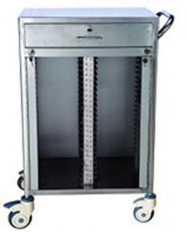 點擊查看詳細信息<br>標題：[B028]不銹鋼病歷夾車（50格） 閱讀次數：1088